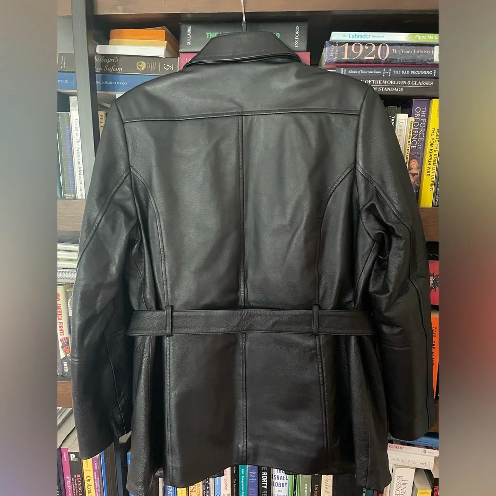 🌸Black Leather Jacket - Croft & Barrow - Picture 11 of 16